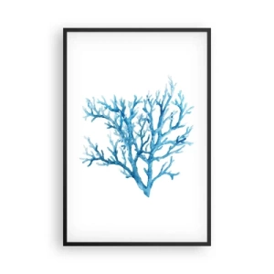 Plakat w czarnej ramie - Morski filigran - 61x91 cm