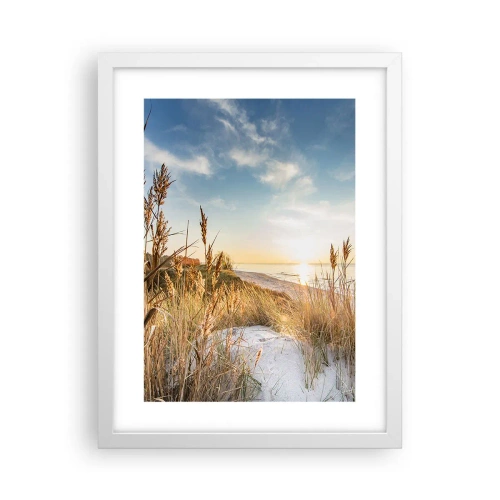 Plakat w białej ramie - Północna plaża - 30x40 cm