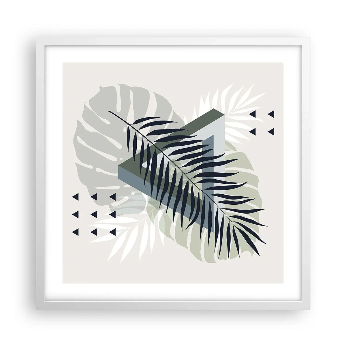 Plakat w białej ramie - Natura i geometria – dwa porządki? - 50x50 cm