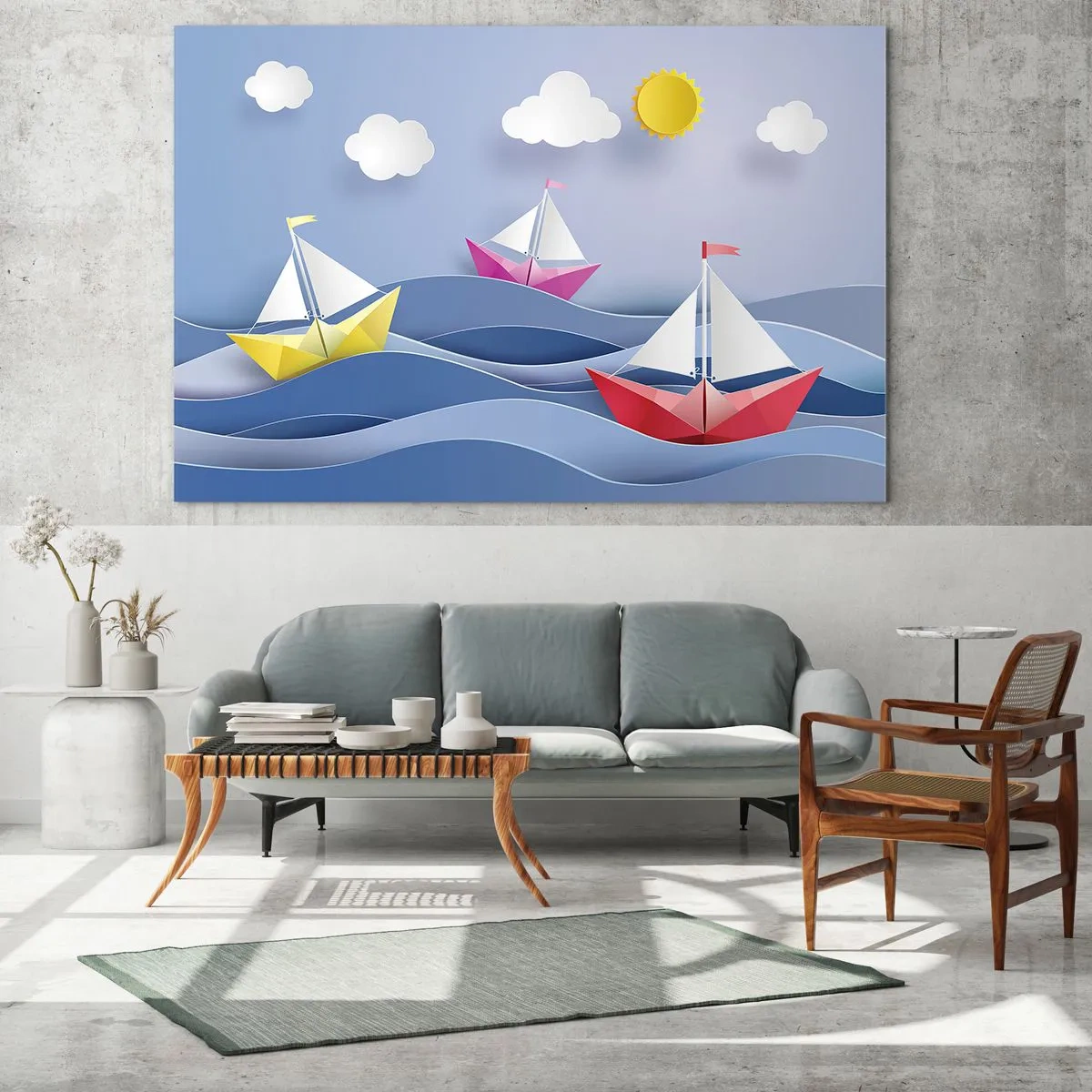 Obraz na szkle - Ach, jak przyjemnie kołysać się wśród fal - 70x50cm - Ach, jak przyjemnie kołysać się wśród fal - Nowoczesna dekoracja ścienna do salonu i sypialni ARTTOR