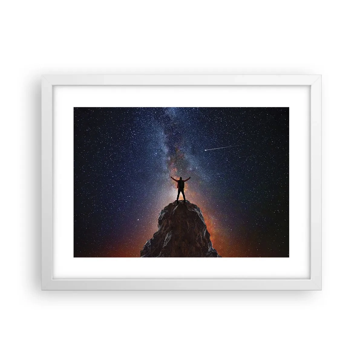 Plakat w białej ramie - Moc jest ze mną! - 40x30 cm