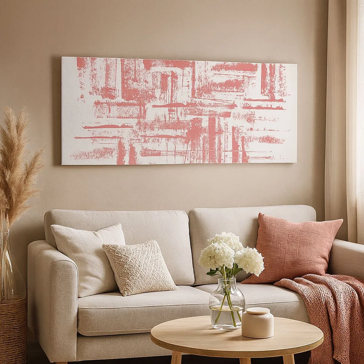 Obraz na płótnie - Czerwone miasto - 100x40 cm