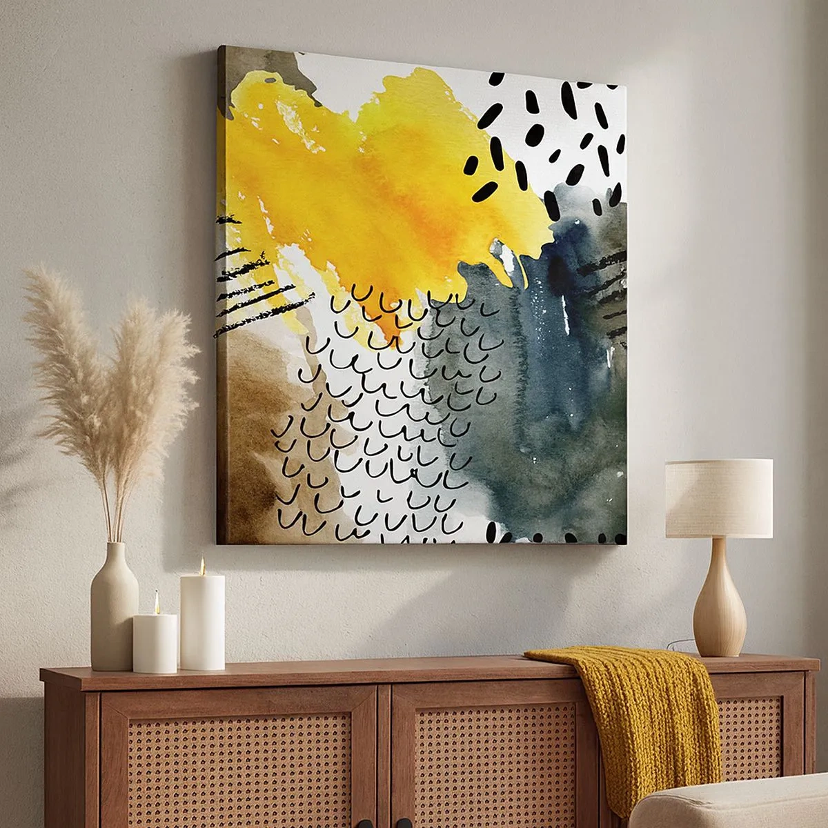 Obraz na płótnie - Spotkanie żywiołów - 30x30 cm