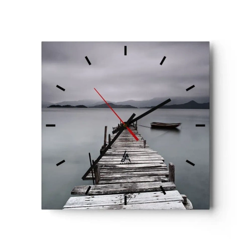 Zegar ścienny - Jutro możesz ruszać - 40x40 cm