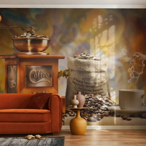 Fototapeta Premium Sand - Chrzęst ziaren, terkot młynka - Gastronomia, Kawa, Młynek Do Kawy - 400x280 cm