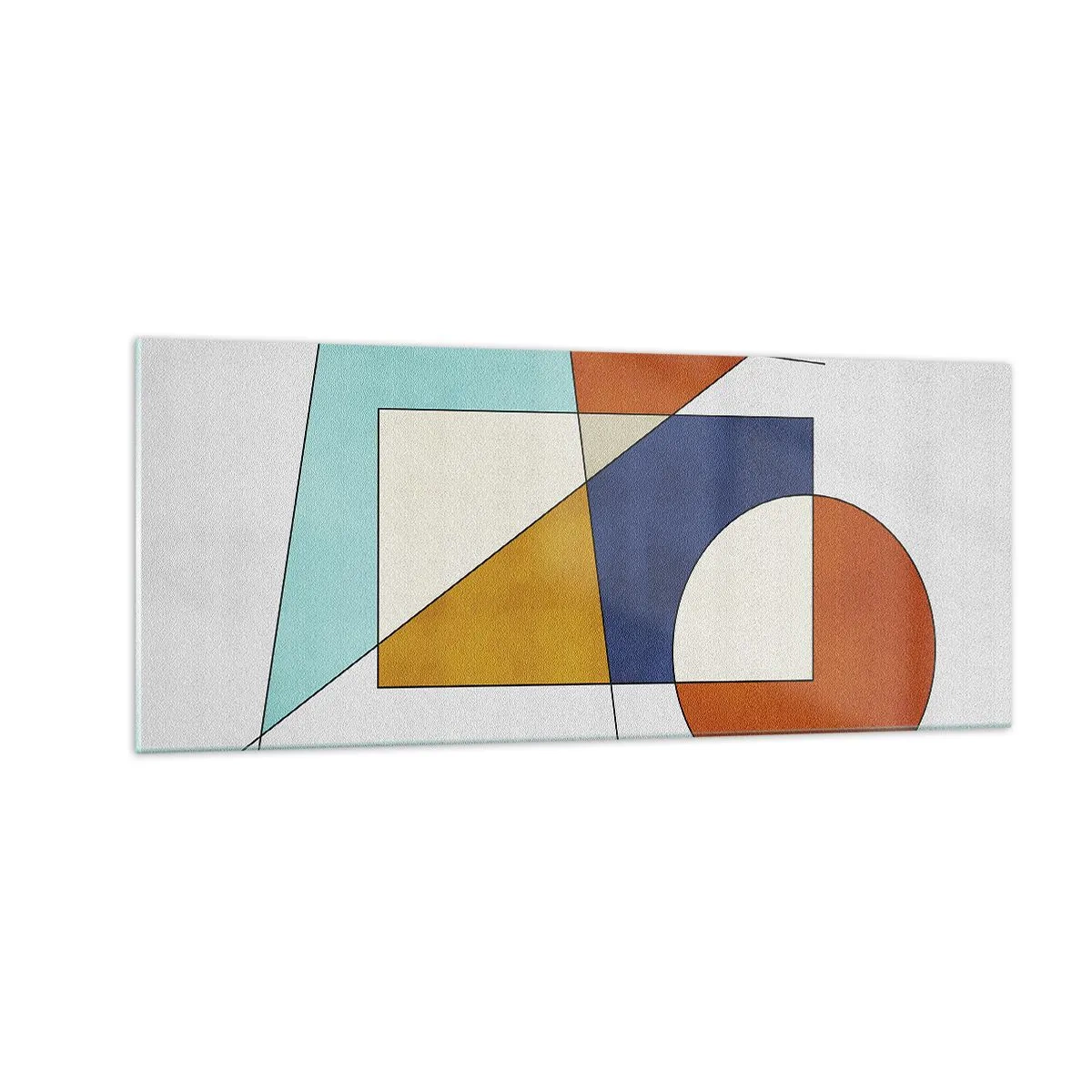Obraz na szkle - Abstrakcja: modernistyczna zabawa - 100x40 cm