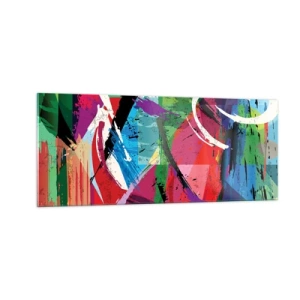 Obraz na szkle - Szybko, żywo i skocznie - 100x40 cm