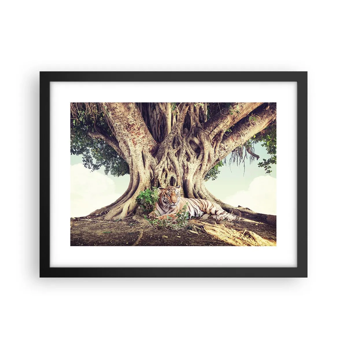 Plakat w czarnej ramie - Widok z Księgi Rodzaju - 40x30 cm