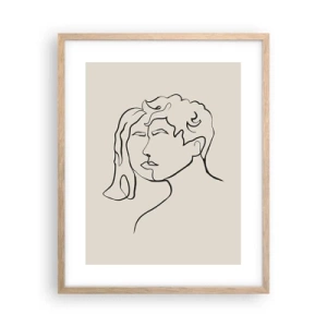 Plakat w ramie jasny dąb - I stała się jedność - 40x50 cm