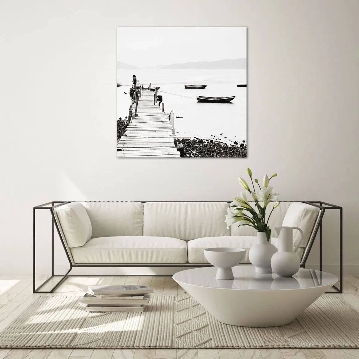 Obraz na szkle - Nad wodą cichą i czystą - 70x70 cm