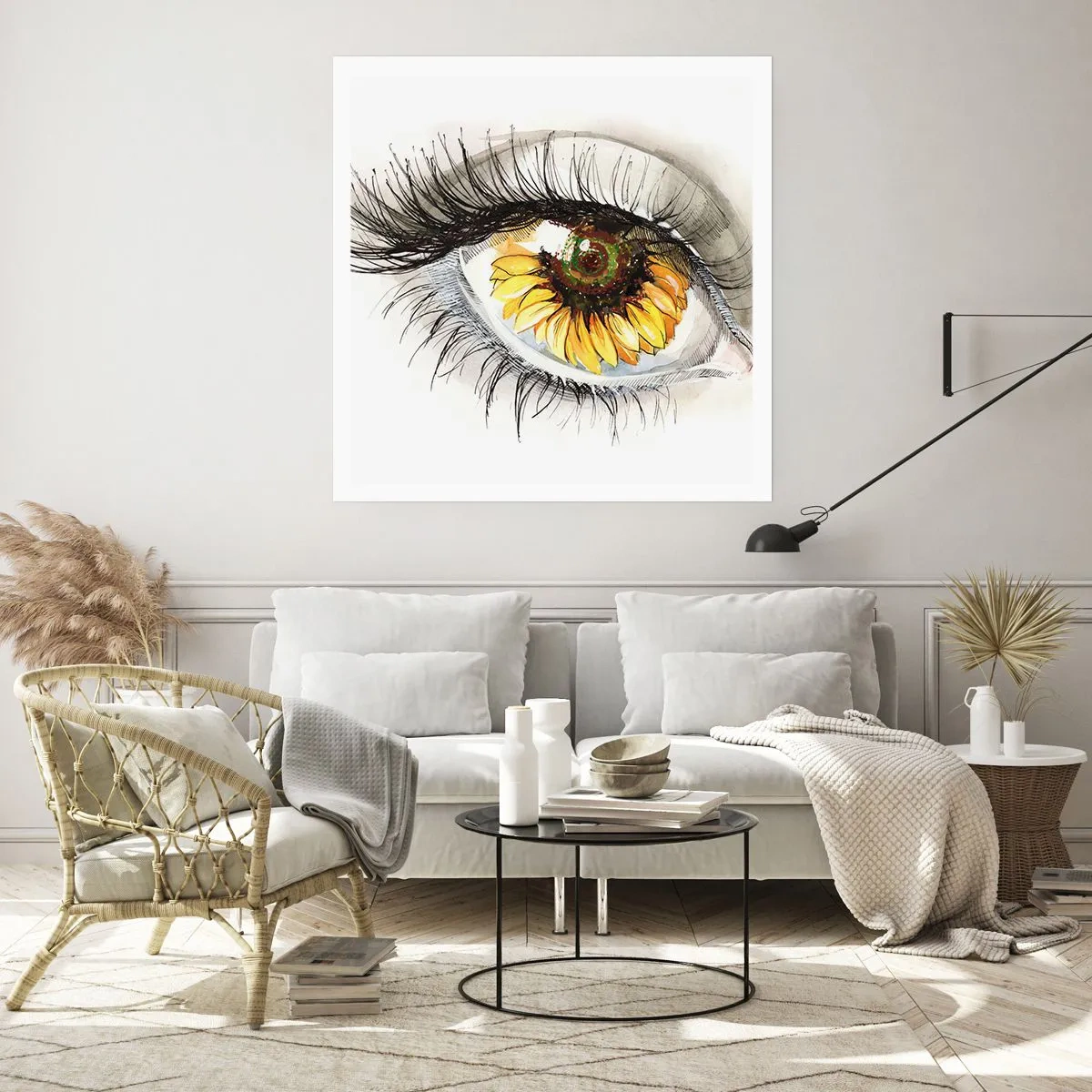 Plakat - Spojrzenie gorące jak lato - 30x30 cm