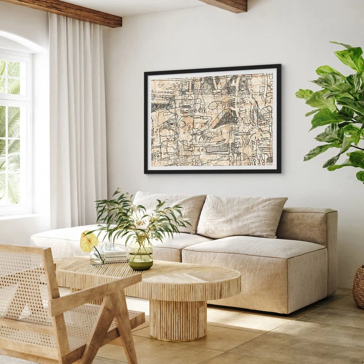 Plakat w czarnej ramie - Czeka na rozszyfrowanie - 50x40 cm