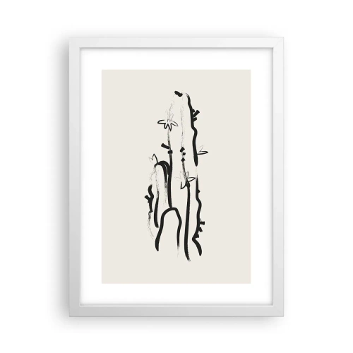 Plakat w białej ramie - Kwitnące zioło - 30x40 cm