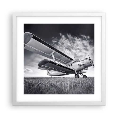 Plakat w białej ramie - Skrzydlaty wędrowiec - 40x40 cm