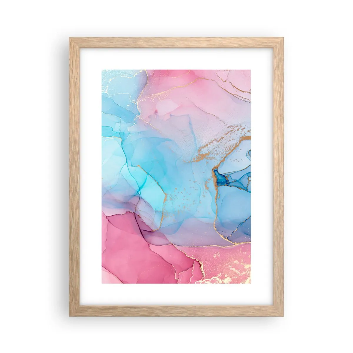 Plakat w ramie jasny dąb - Spotkanie i przenikanie - 30x40 cm