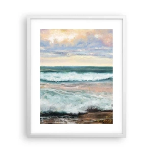 Plakat w białej ramie - Tutaj wygładzisz duszę - 40x50 cm