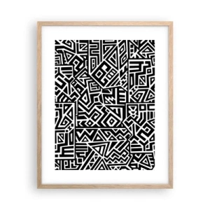 Plakat w ramie jasny dąb - Kompozycja prekolumbijska - 40x50 cm