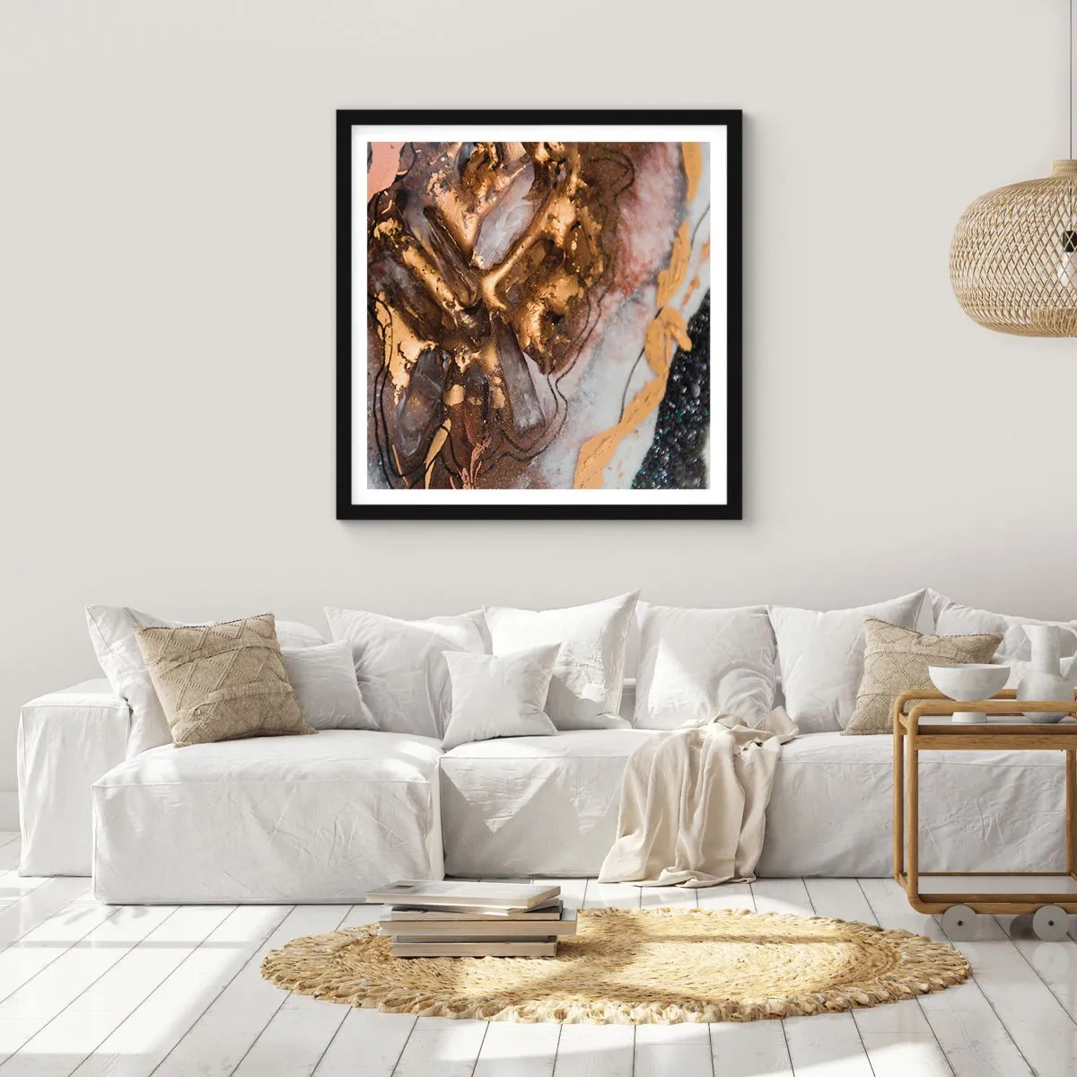 Plakat w czarnej ramie - Żywioł ziemi - 50x50 cm