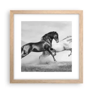 Plakat w ramie jasny dąb - Anioły i demony - 30x30 cm