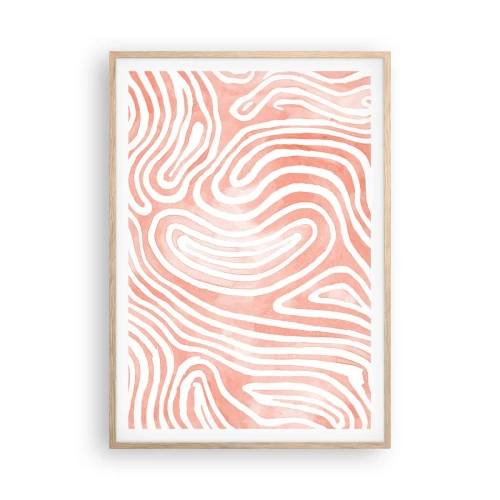 Plakat w ramie jasny dąb - W koralowym labiryncie - 70x100 cm