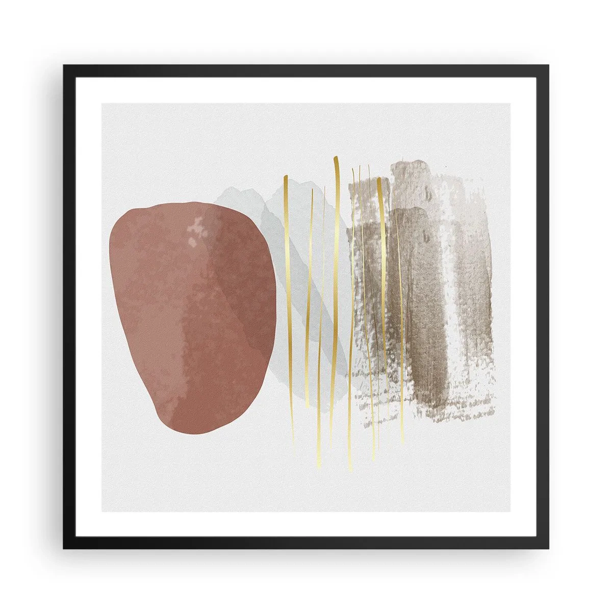 Plakat w czarnej ramie - Abstrakcyjna kolumnada - 60x60 cm