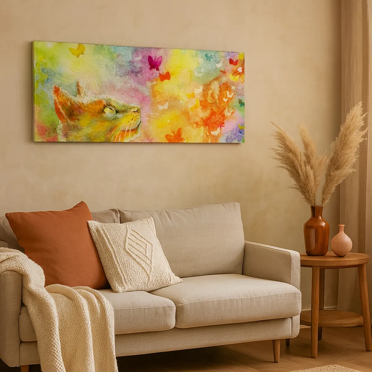 Obraz na płótnie - Baju-baju w kocim raju - 30x30 cm