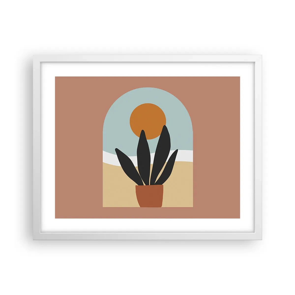 Plakat w białej ramie - Drobne radości - 50x40 cm