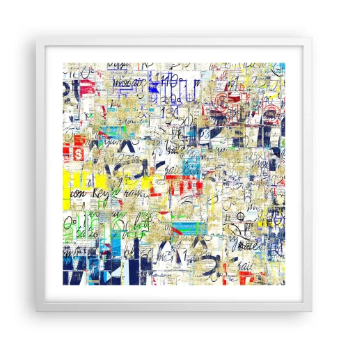 Plakat w białej ramie - Po prostu cieszy oczy - 50x50 cm