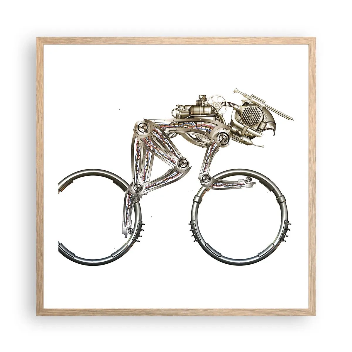 Plakat w ramie jasny dąb - Wspaniała maszyna - 60x60 cm