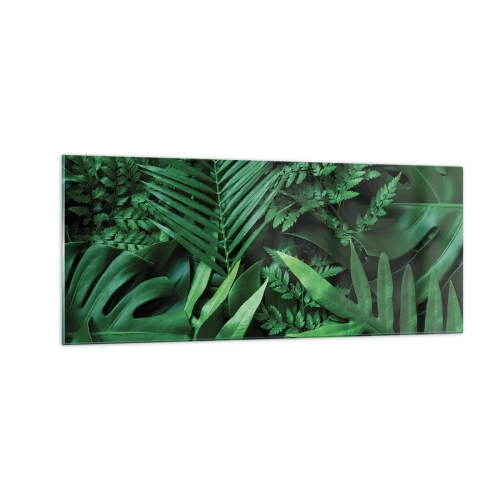 Obraz na szkle - Utulone w zieleni - 100x40 cm