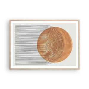 Plakat w ramie jasny dąb - Kompozycja słoneczna - 100x70 cm