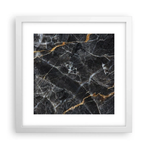 Plakat w białej ramie - Wewnętrzne życie kamienia - 30x30 cm