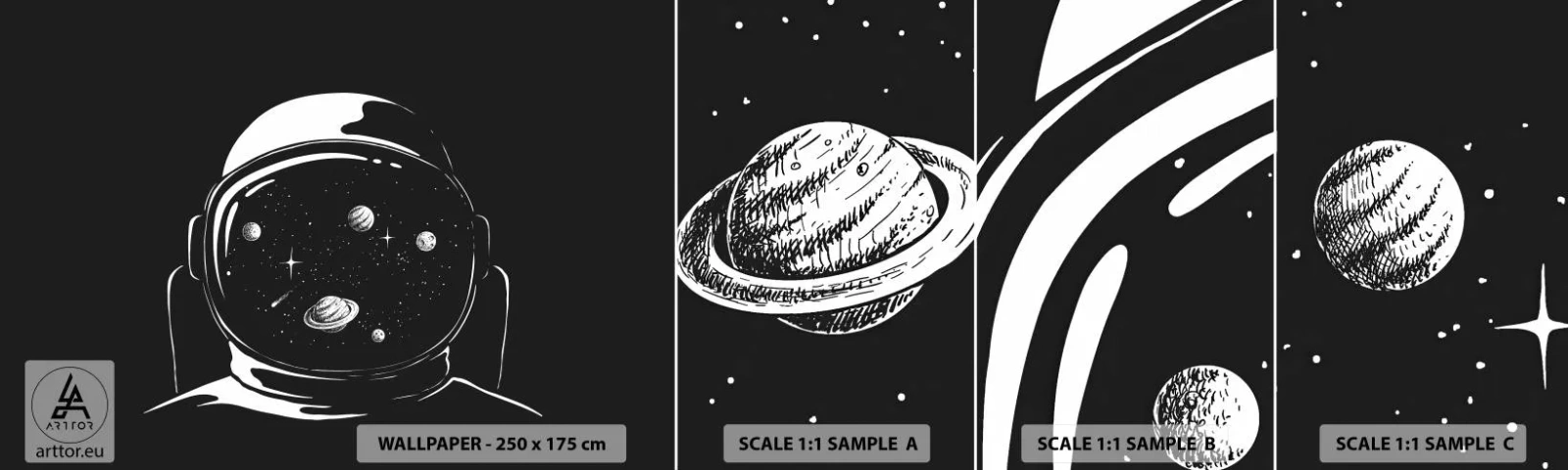 Fototapeta Próbka Standard Eco - Niezły widok - Astronauta, Kosmos, Wszechświat - 100x30 cm