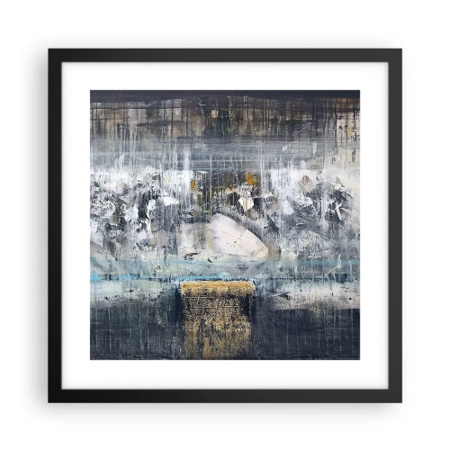 Plakat w czarnej ramie - Jak po lodzie, jak po grudzie - 40x40 cm