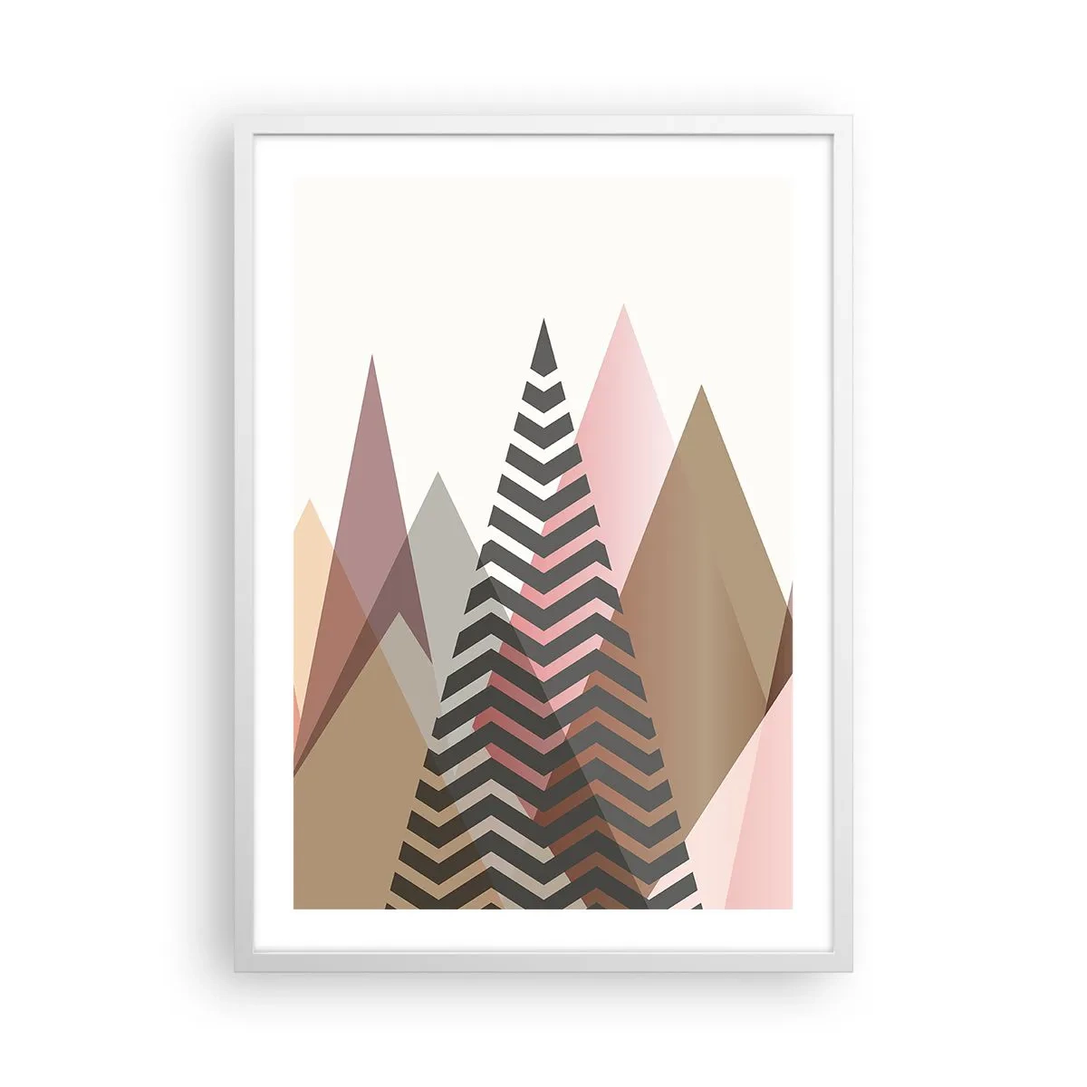 Plakat w białej ramie - Piramidalny widok - 50x70 cm