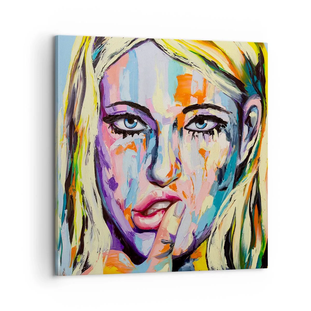 Obraz na płótnie - Spójrz jej prosto w oczy - 60x60 cm