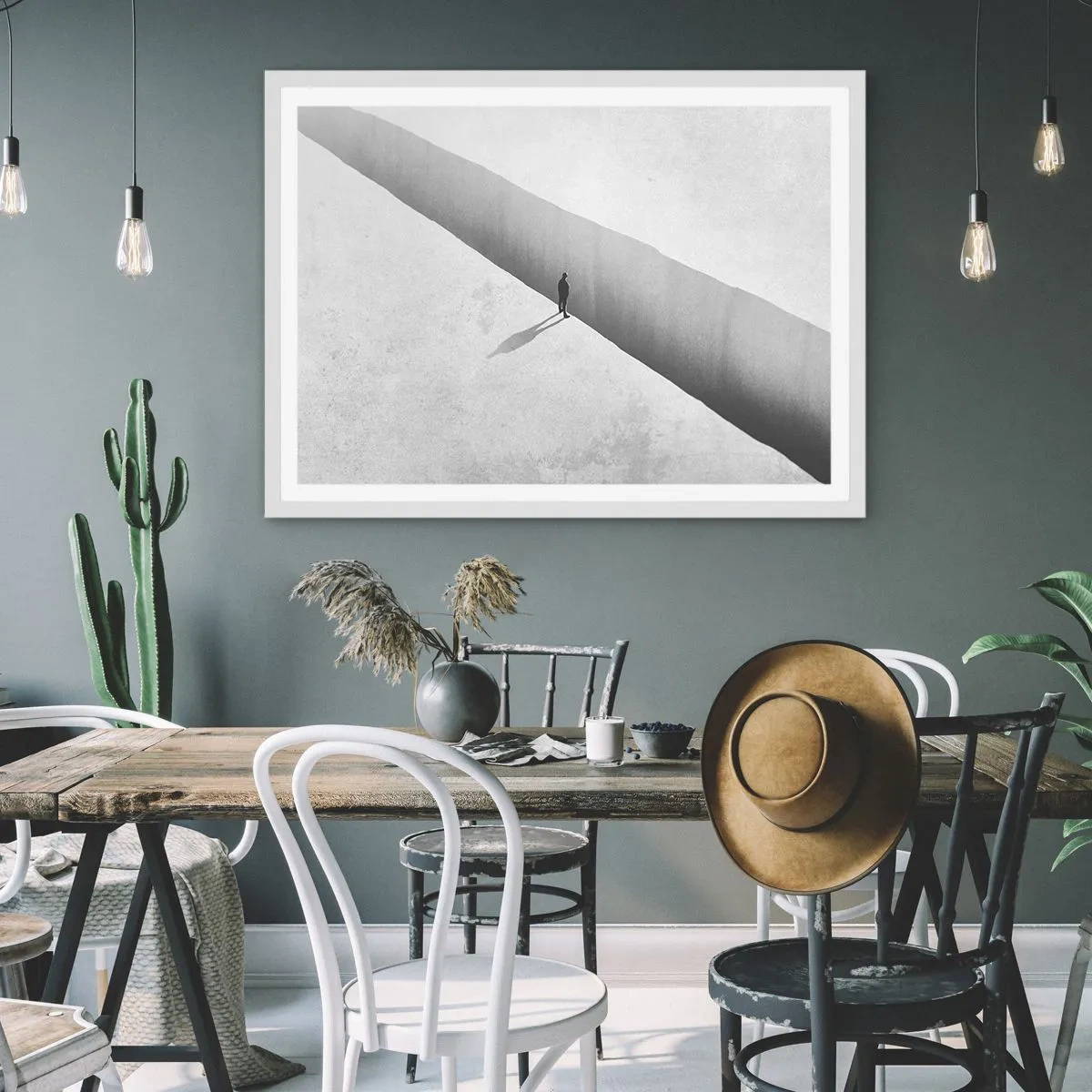 Plakat w białej ramie - Jasny cel - 40x30 cm