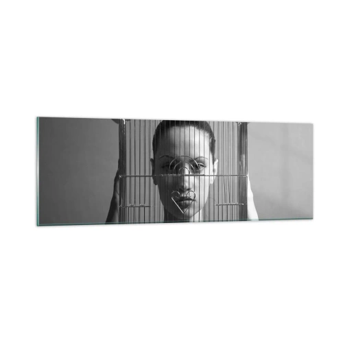 Obraz na szkle - Portret nieco surrealistyczny - 90x30 cm