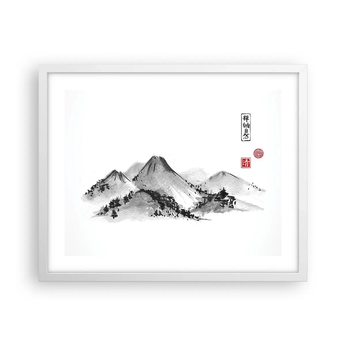 Plakat w białej ramie - Za dalą dal - 50x40 cm