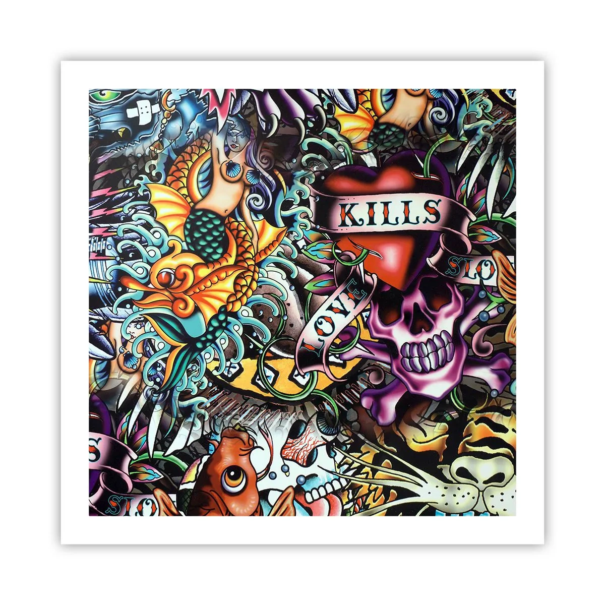 Plakat - Sen tatuażysty - 60x60 cm