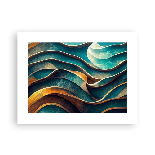 Plakat - Meandry błękitu - 40x30 cm