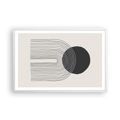 Plakat w białej ramie - Drżenie i pewność - 91x61 cm