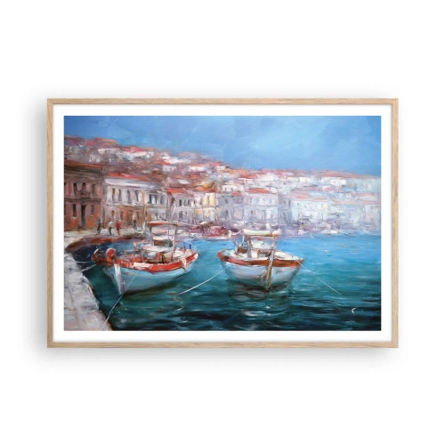 Plakat w ramie jasny dąb - Włoska zatoka - 100x70 cm