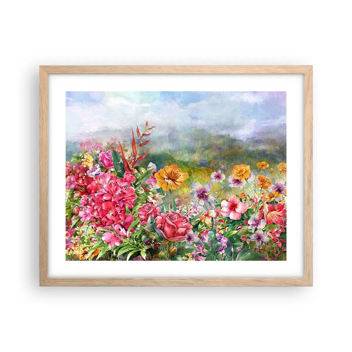 Plakat w ramie jasny dąb - Ogród, który oszalał - 50x40 cm