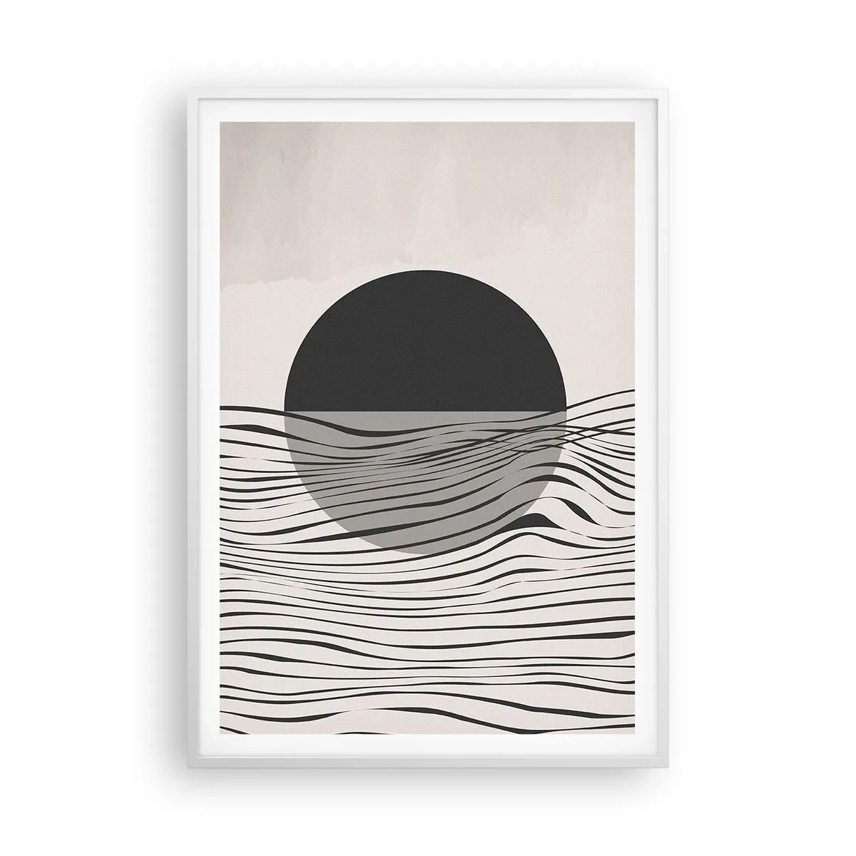 Plakat w białej ramie - Kompozycja połowiczna - 70x100 cm