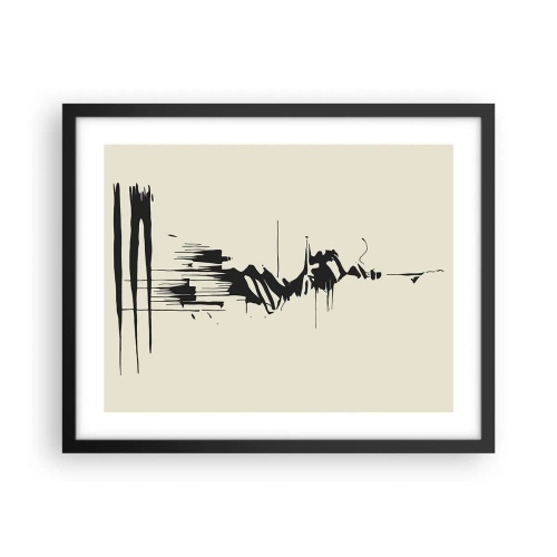 Plakat w czarnej ramie - Abstrakcja pośpieszna - 50x40 cm