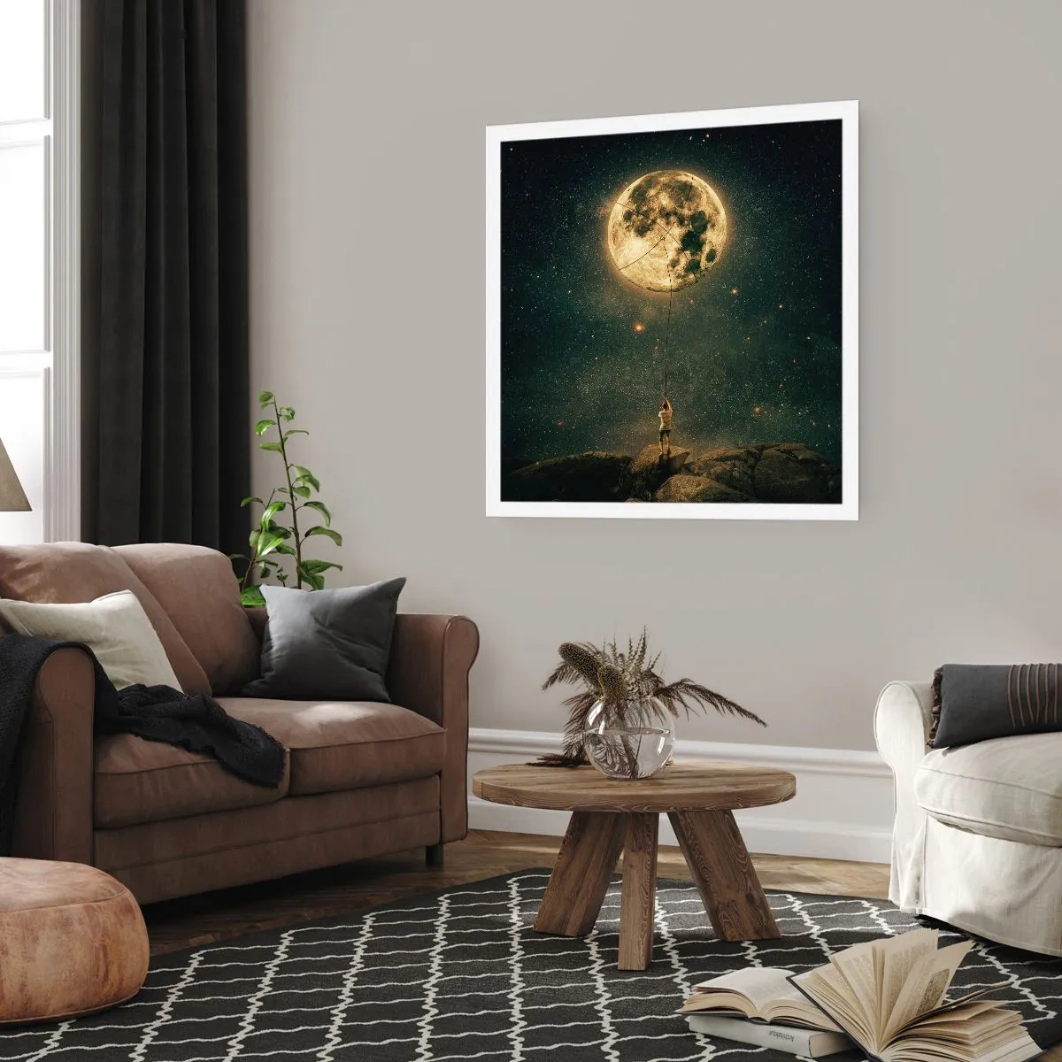 Plakat - Jeden taki, co ukradł Księżyc - 40x40 cm