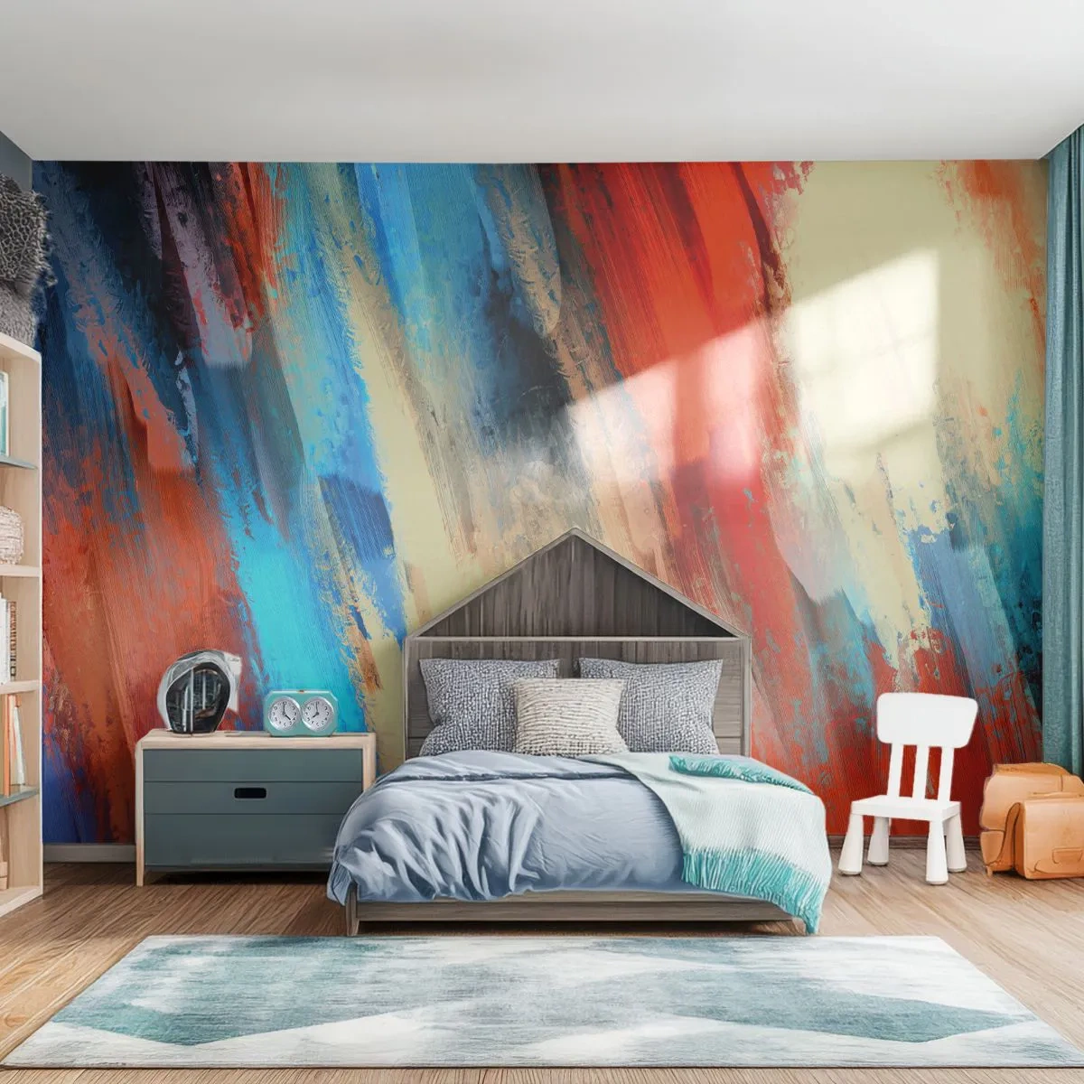 Fototapeta Premium Canvas - Kaskada barw - Abstrakcja, Sztuka, Nowoczesny Wzór - 200x140 cm