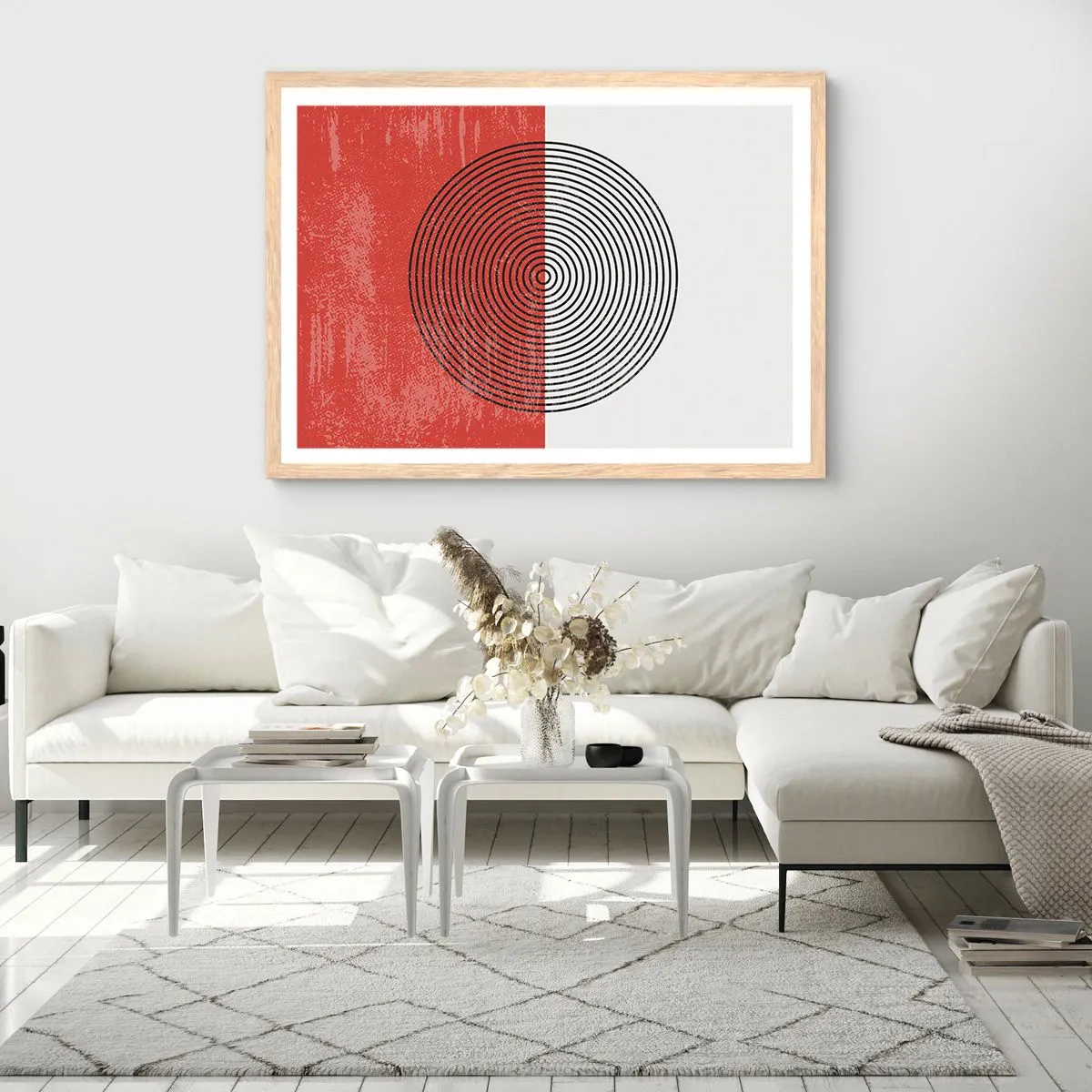 Plakat w ramie jasny dąb - W samo sedno - 100x70 cm