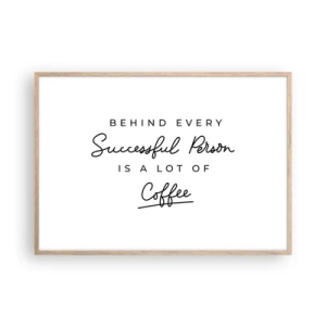 Plakat w ramie jasny dąb - Tajemnica sukcesu - 100x70 cm